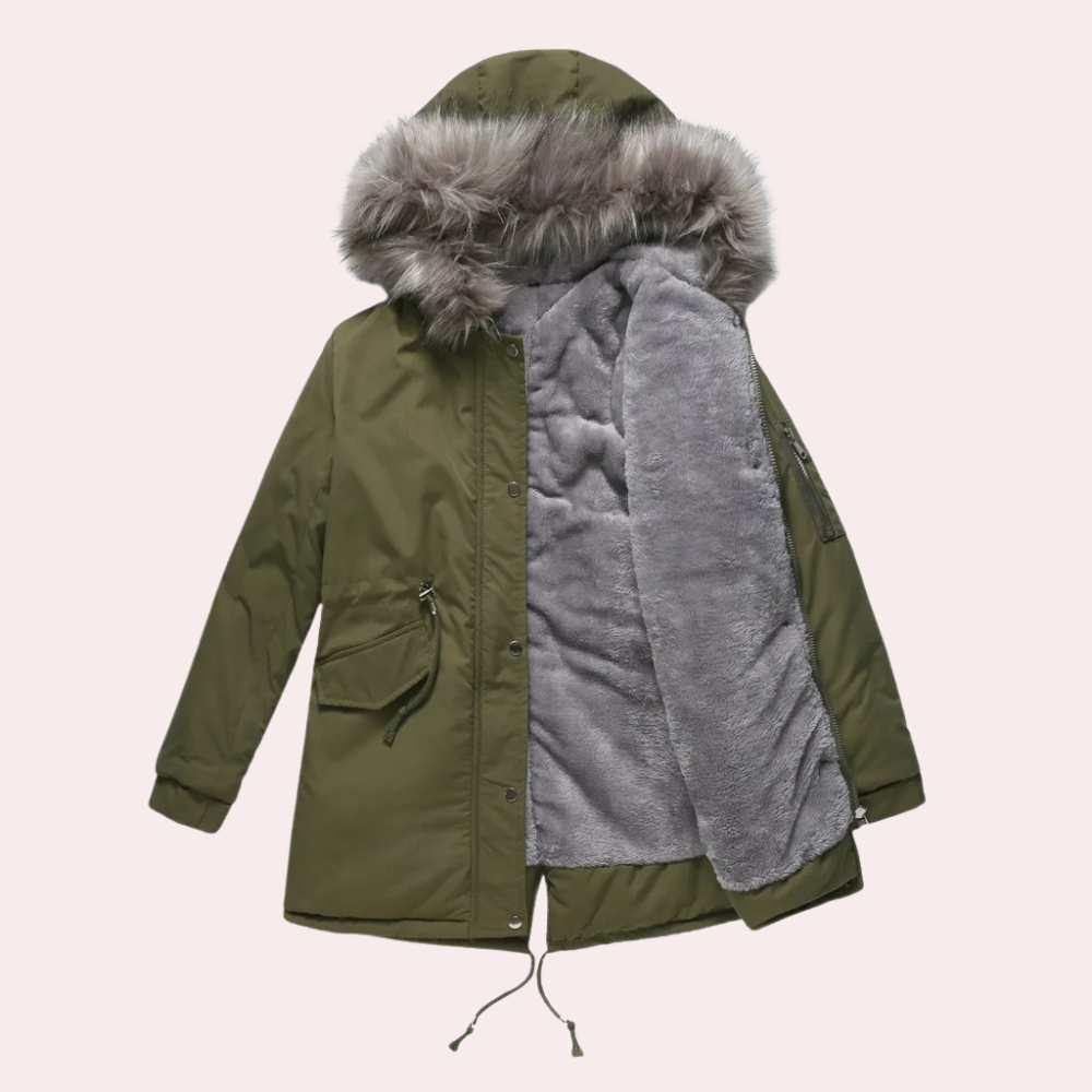 Drune | Winter Parka Jacke mit Kapuze für Damen