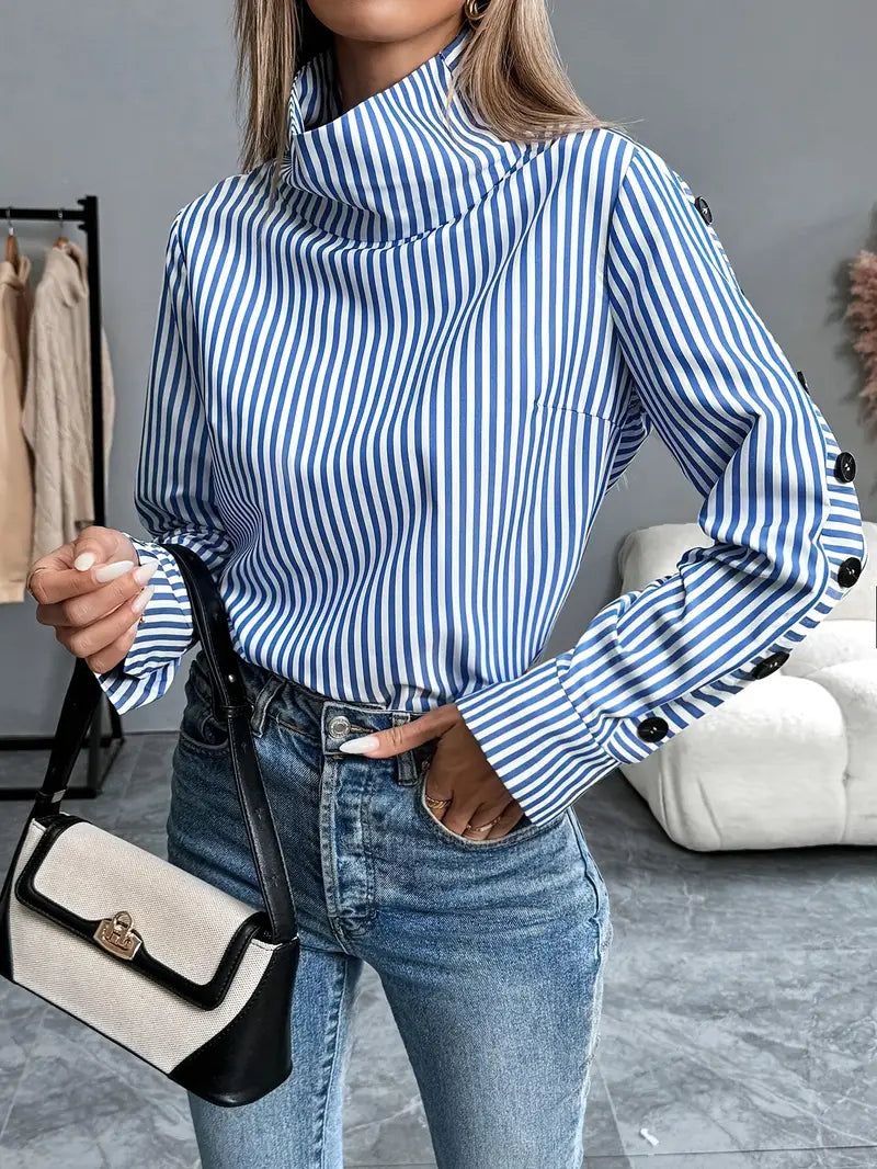 Drune | Stylische Gestreifte Bluse Aus Baumwolle