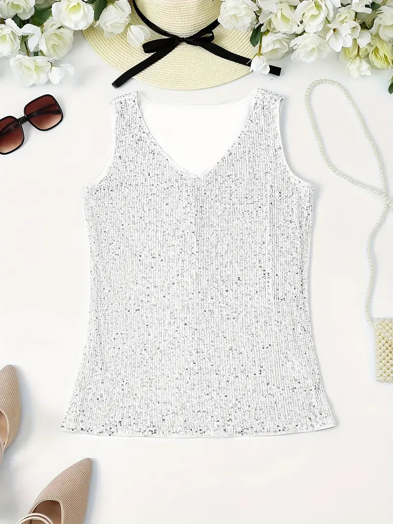 Drune | Elegantes Ärmelloses Top mit Pailletten