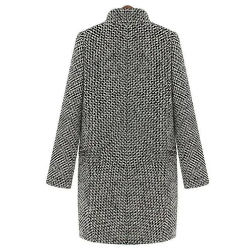 Drune | Winterjacke schwarz-weiß - elegantes Design mit Hahnentrittmuster
