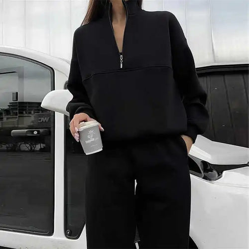 Drune™ - Neu Polokragen Mode Sweatshirt Anzug [Letzter Tag Rabatt]