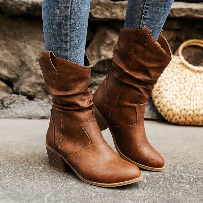Drune | Rutschfest Spitze Zehe Western Stiefel