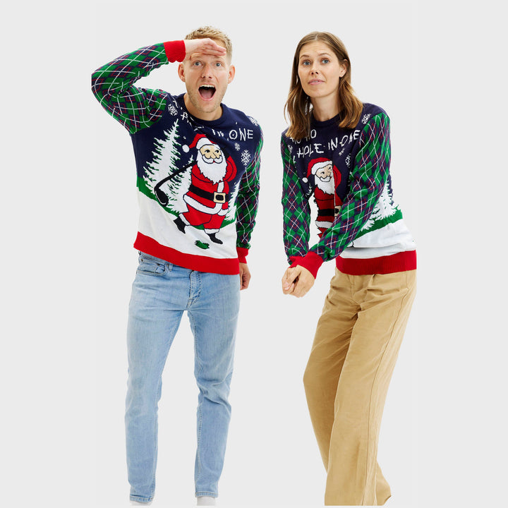 Drune | Ho Ho Hole In One Weihnachtspullover - Damen