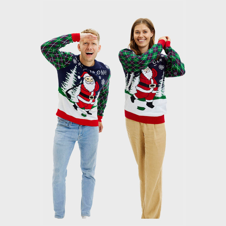 Drune | Ho Ho Hole In One Weihnachtspullover - Damen