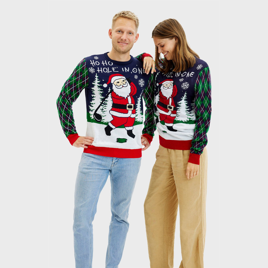 Drune | Ho Ho Hole In One Weihnachtspullover - Damen