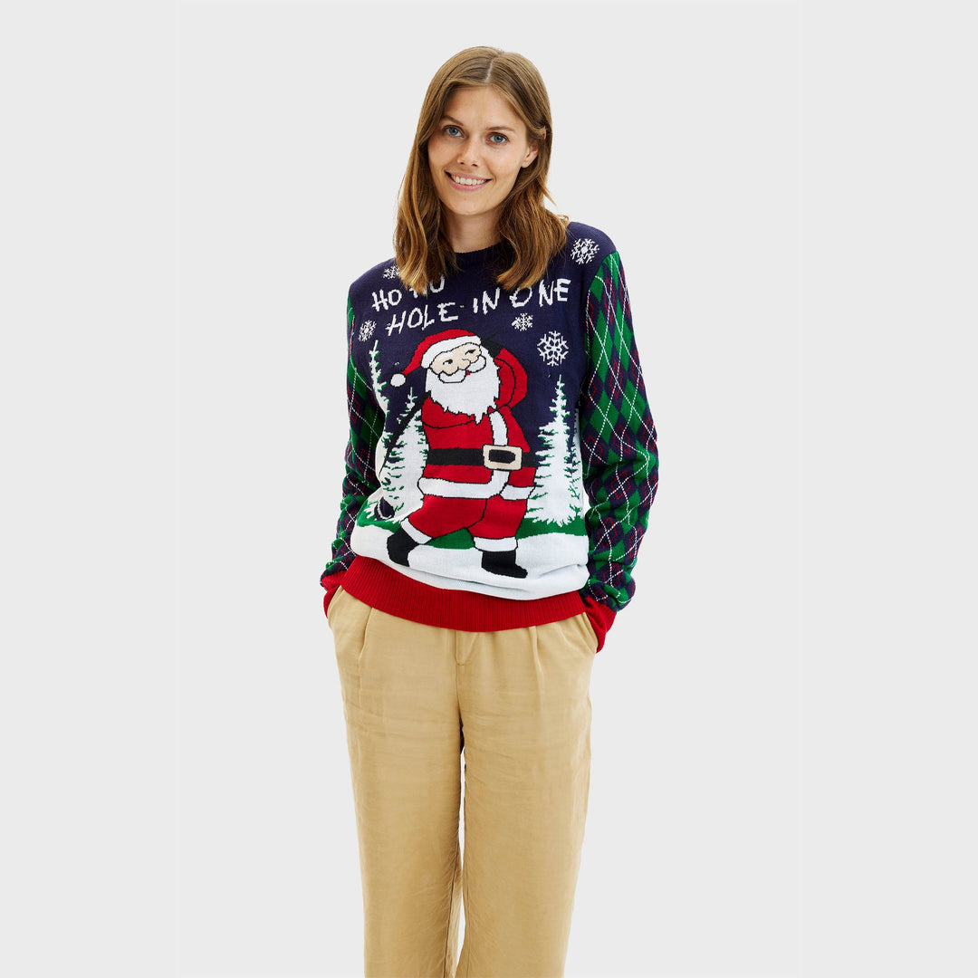 Drune | Ho Ho Hole In One Weihnachtspullover - Damen