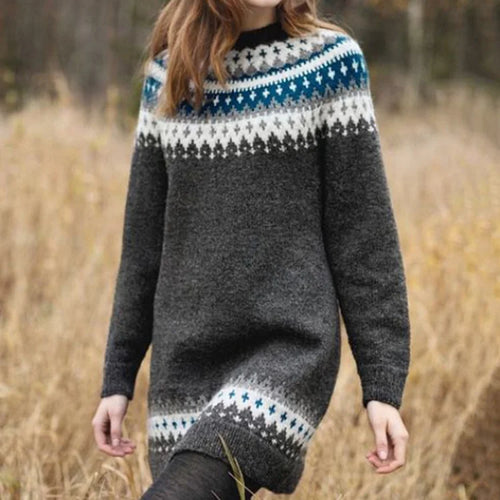 Drune | Gemustertes Langarm Pullover