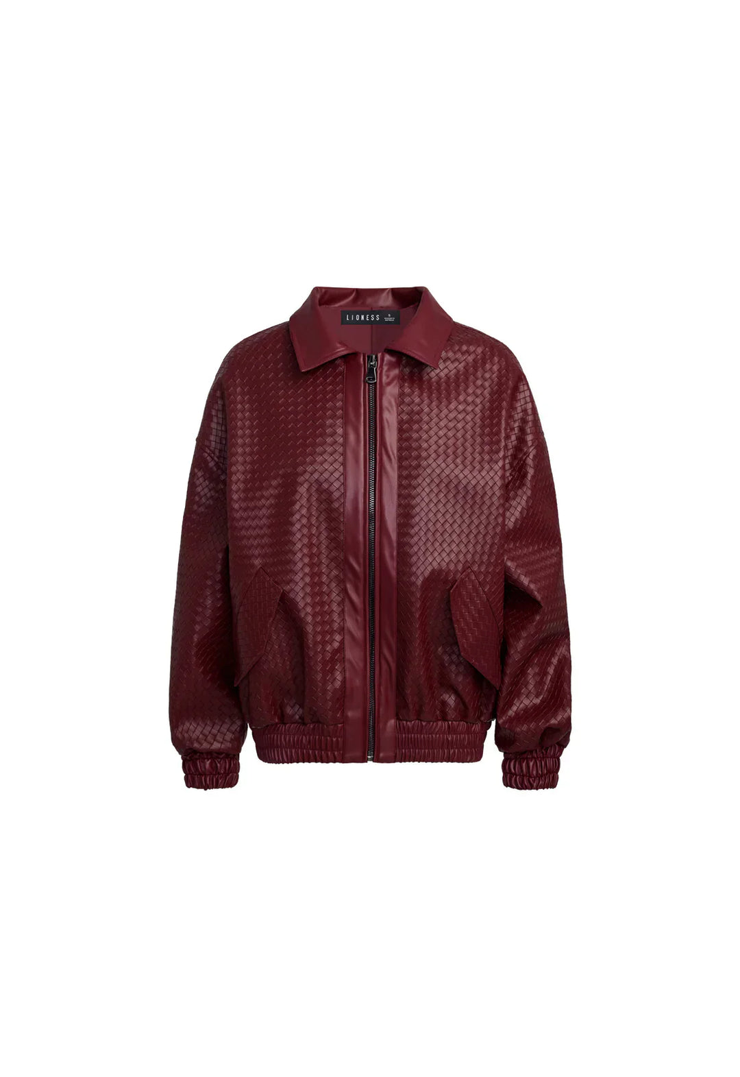 Drune | Woven Faux Leder Bomberjacke
