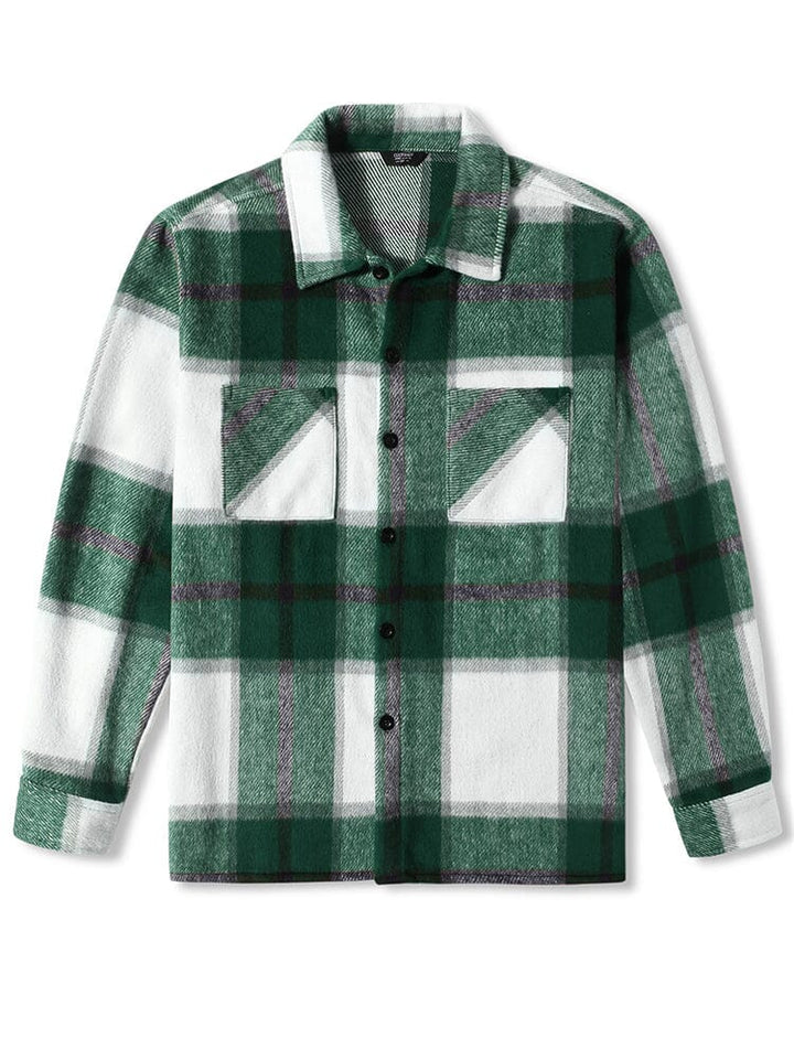Drune | Herren Karierte Freizeitjacke - Mit Knöpfen