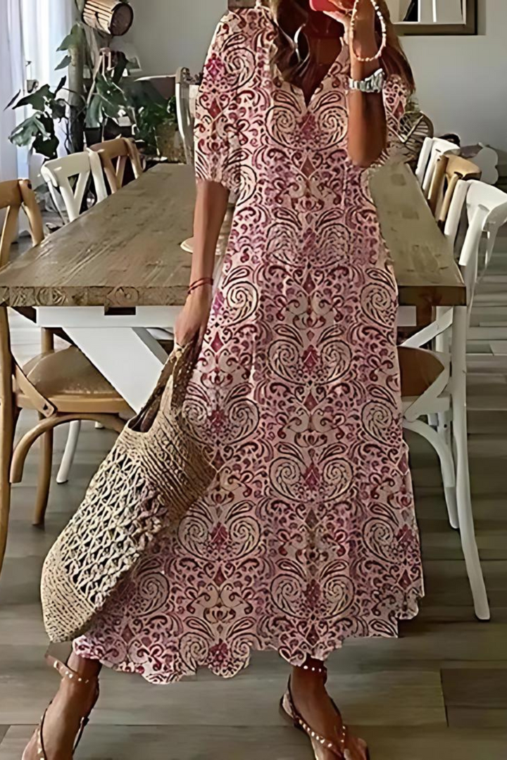 Drune | Lange, Elegante Blumen Kleid
