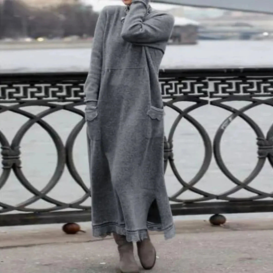 Drune | Rundhals Langarm Winterkleid
