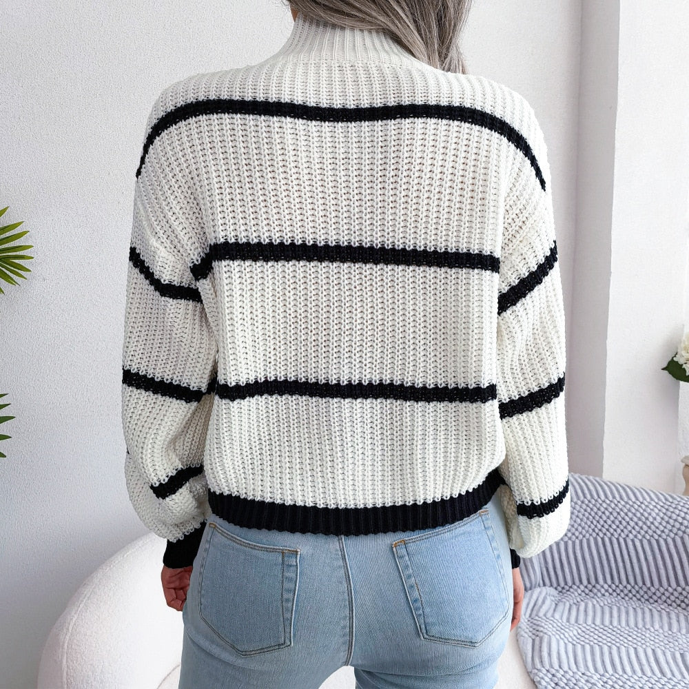 Drune | Lässiger Gestreifter Pullover