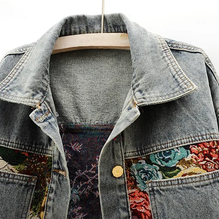 Drune | Floral Jeansjacke für Damen Juli