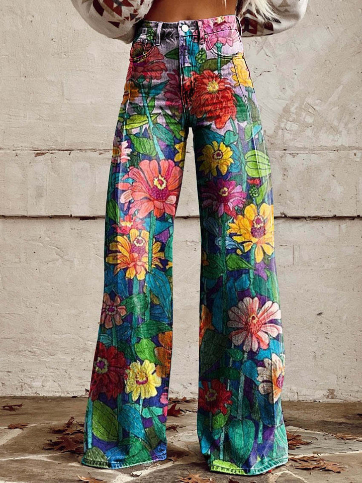 Drune | Bunte Vintage-Hose für Damen