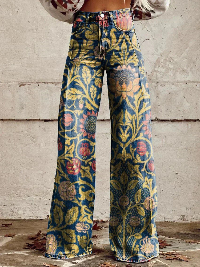 Drune | Bunte Vintage-Hose für Damen