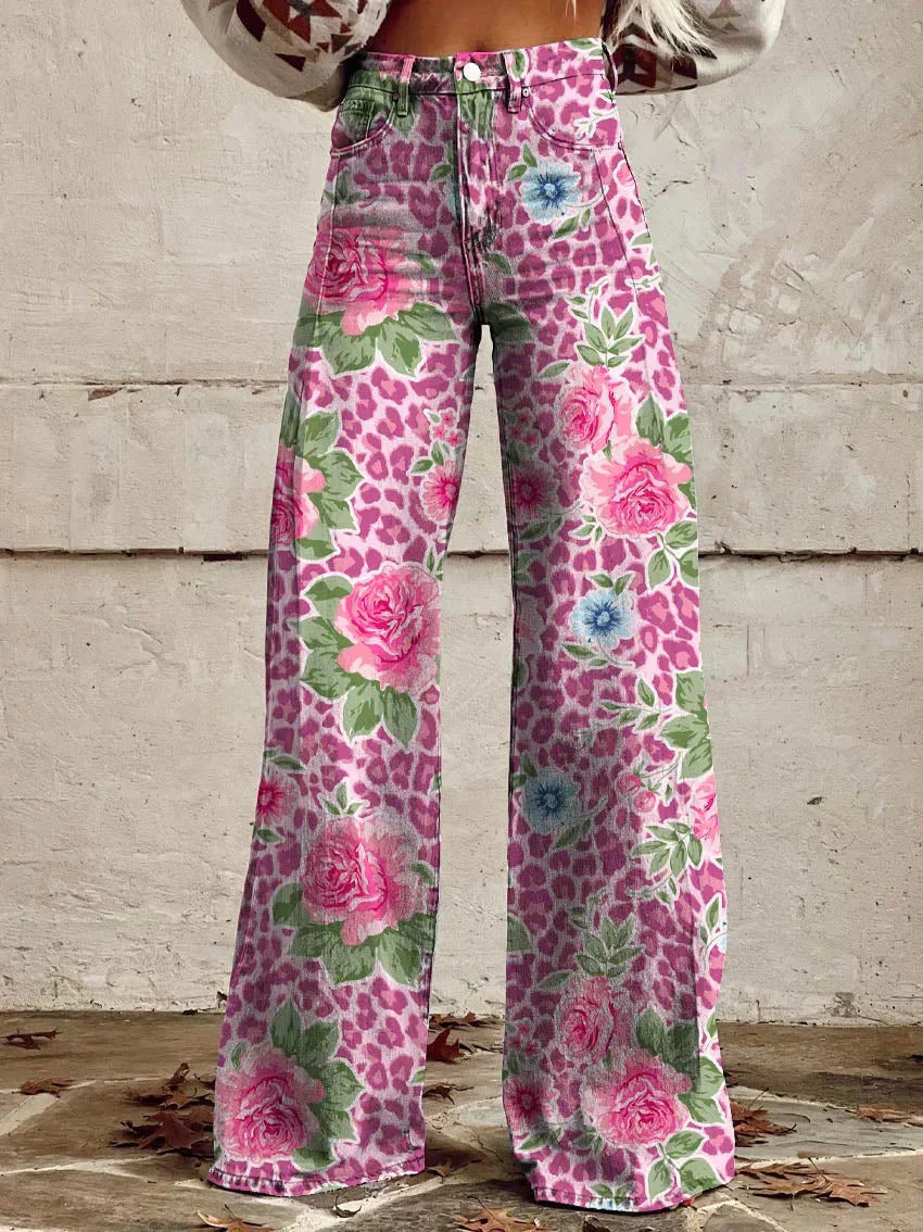 Drune | Stylische Jeans mit Blumenmuster
