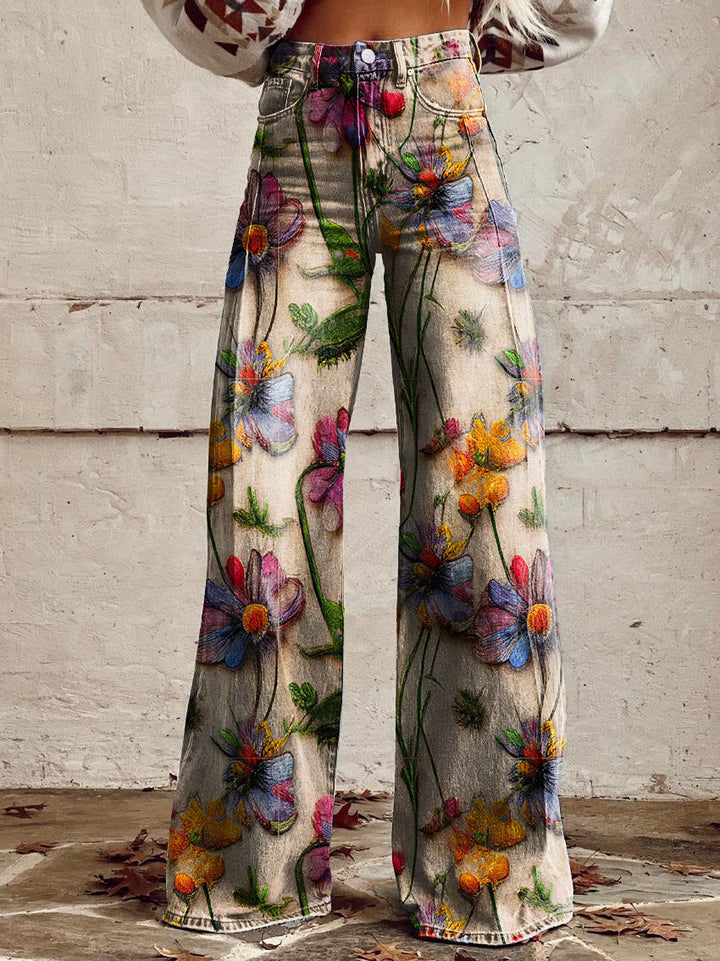 Drune | Bunte Vintage-Hose für Damen