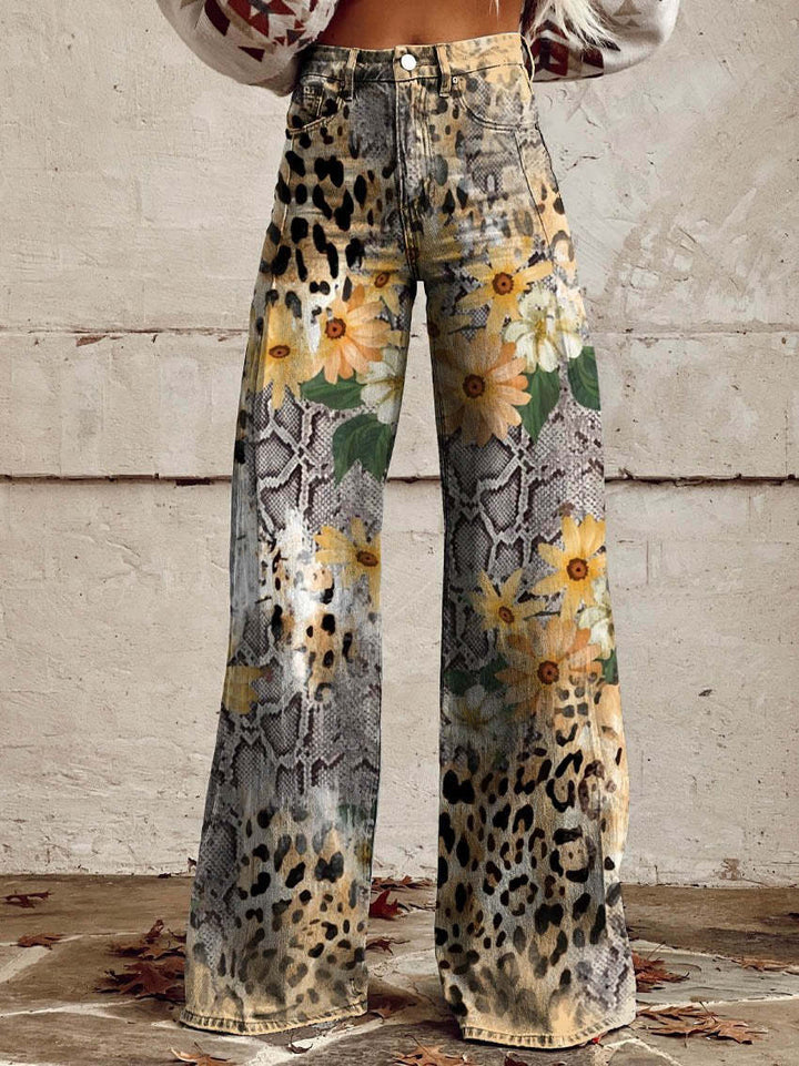 Drune | Stylische Jeans mit Blumenmuster
