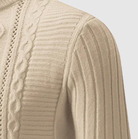 Drune | Wool Rollneck Sweater Cable Knit Roll Neck Sweater