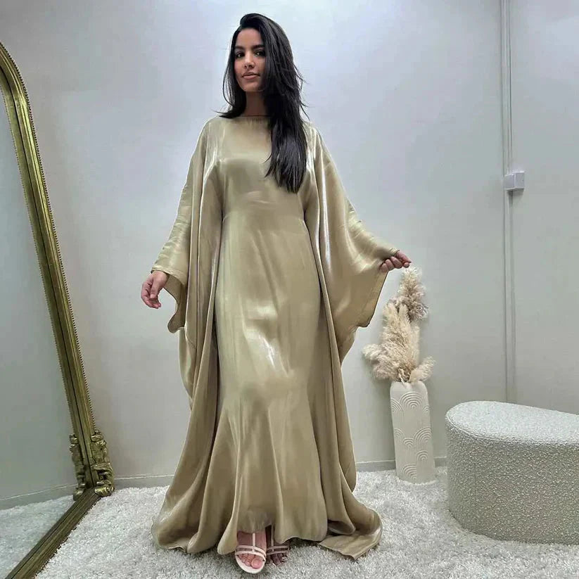 Drune | Elegant Fledermausärmel Maxikleid Drune | Kleid