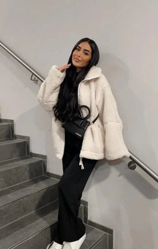 Drune | Sherpa-Jacke - Reißverschluss-Design - Gemütliche Winterlage