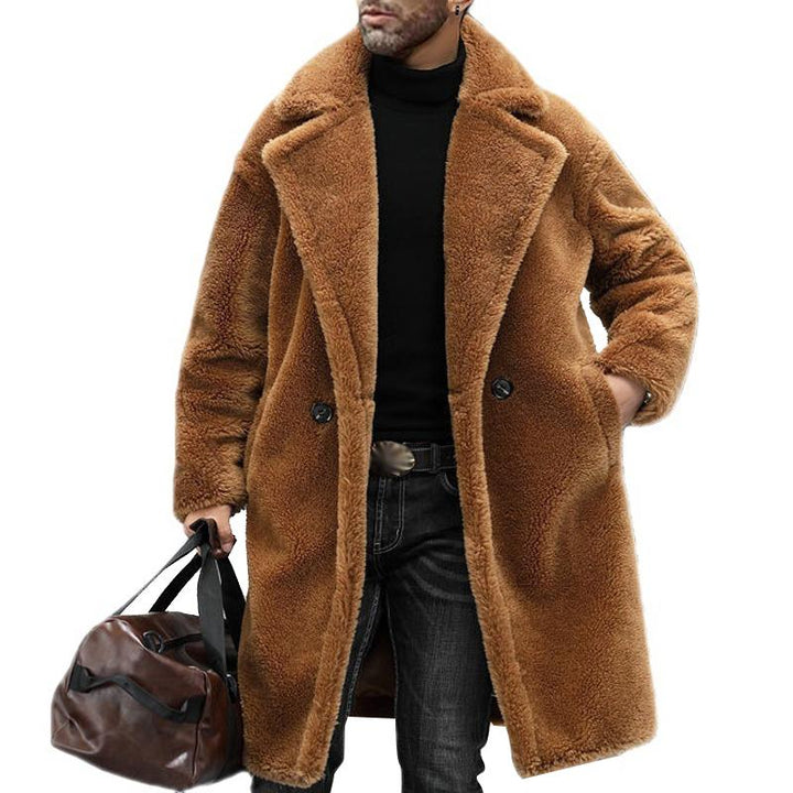 Drune | Weiches Teddy Material Doppelreiher Lang Und Warm Klassischer Schnitt
