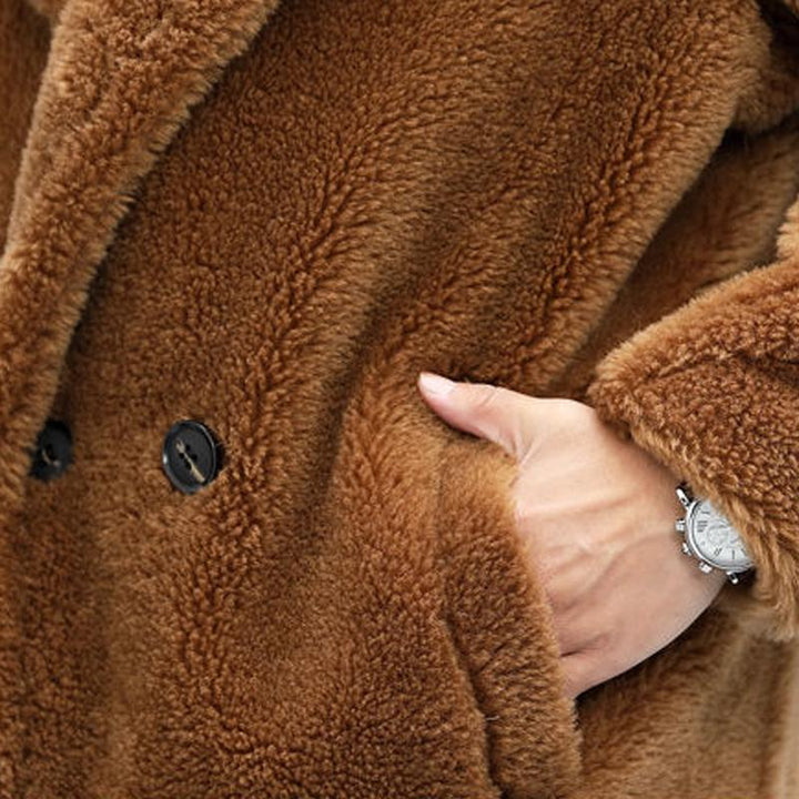 Drune | Weiches Teddy Material Doppelreiher Lang Und Warm Klassischer Schnitt