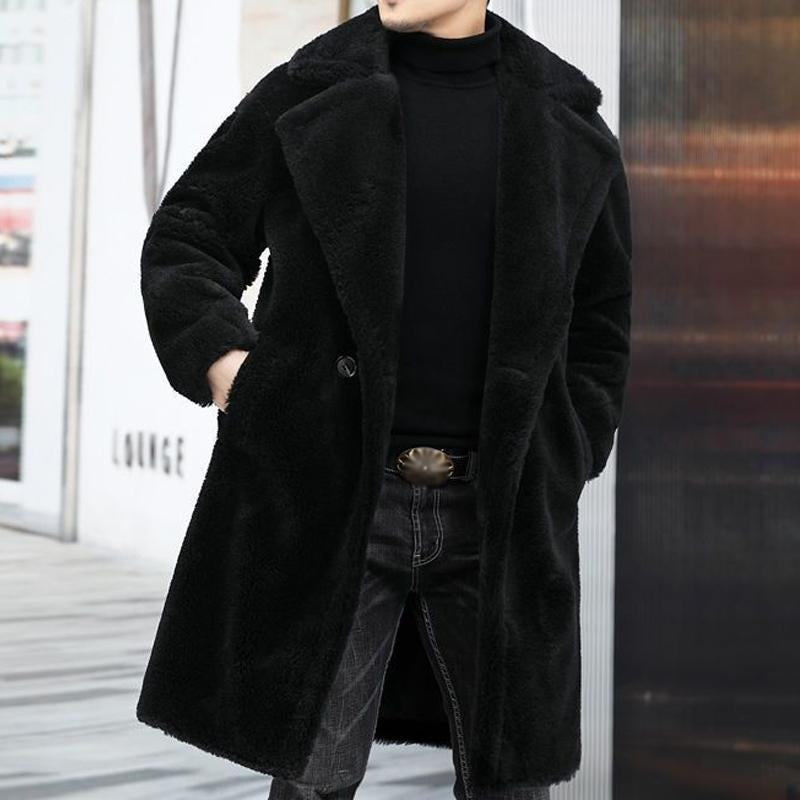 Drune | Weiches Teddy Material Doppelreiher Lang Und Warm Klassischer Schnitt