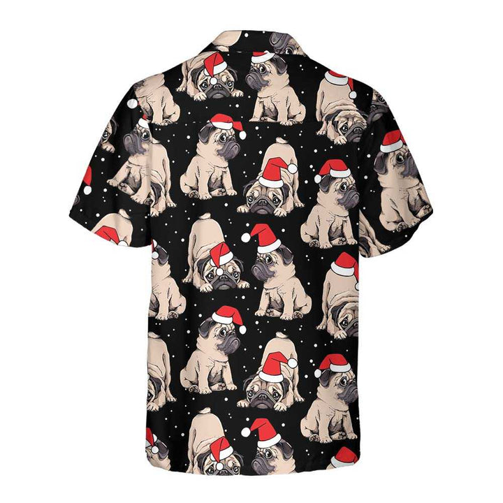 Drune | bezaubernde Weihnachts-Pug-Welpen Weihnachts-Hawaiian-Shirt, bestes Weihnachtsgeschenk für Pug-Liebhaber