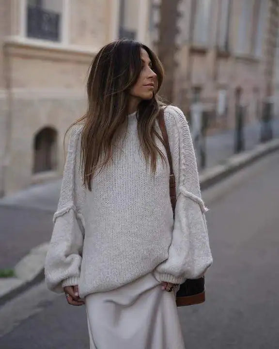 Drune - Flauschiger Oversize Strickpullover
