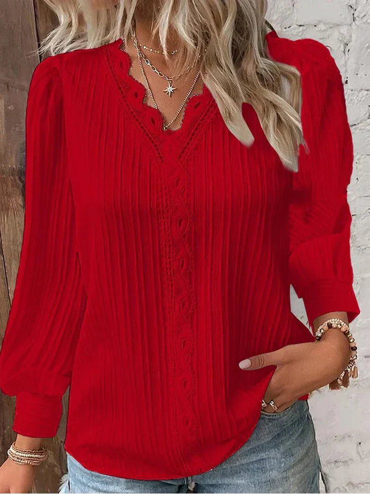 Drune | Leichte Bluse mit Spitzen Details