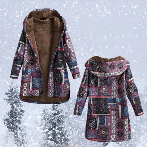 Drune | Eleganter Boho-Wintermantel mit Kapuze
