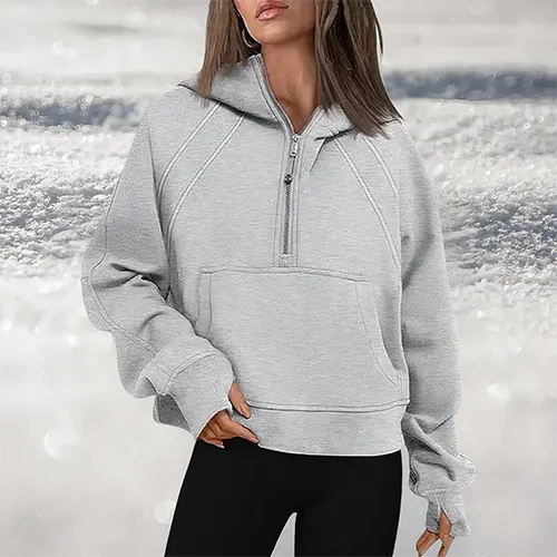 Drune | Damen Pulli mit Halbzip für Stil und Komfort