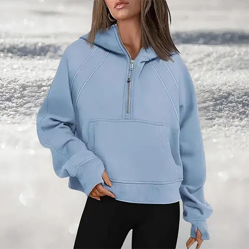 Drune | Damen Pulli mit Halbzip für Stil und Komfort