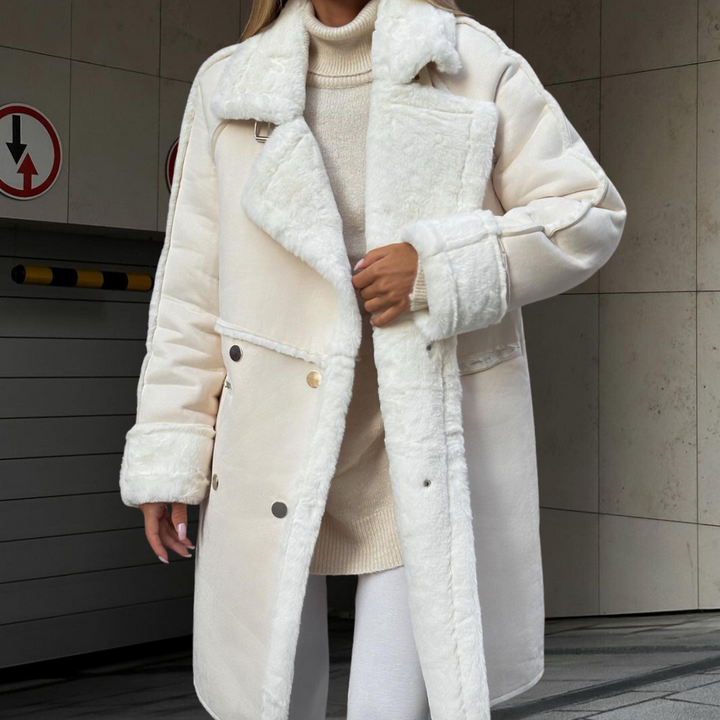 Drune | Elegante Lange Plüschjacke Für Frauen