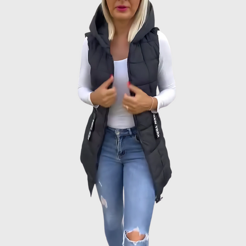 Drune | Damen Eleganter Ärmelloser Gepolsterter Wintermantel