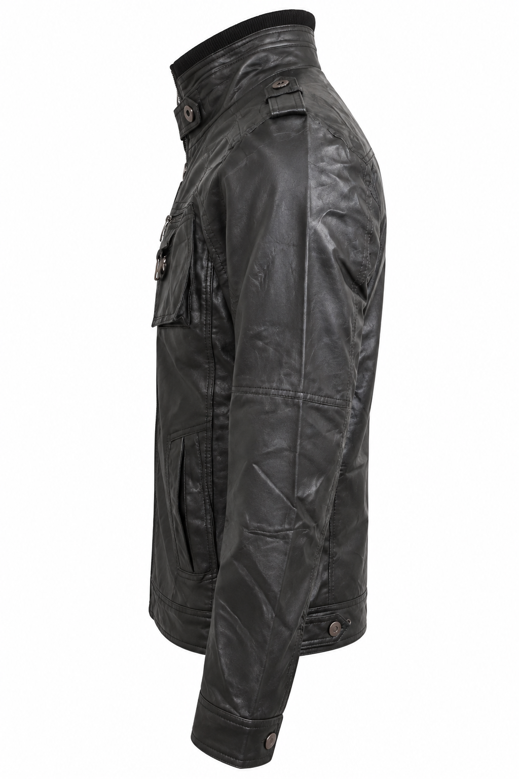 Drune | Herren Lederjacke Schwarz aus echtem Leder