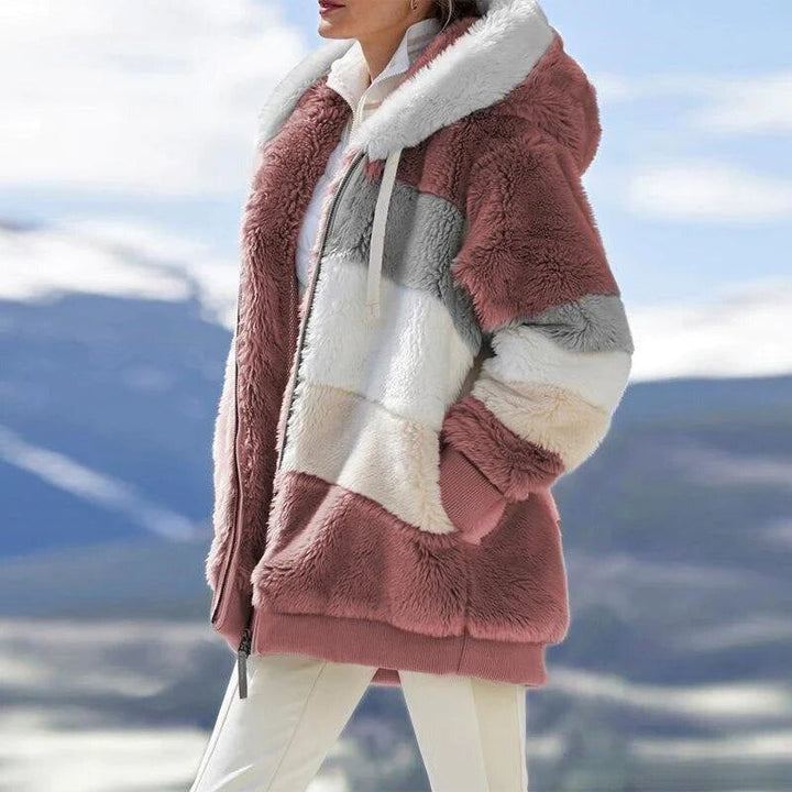 Drune | Kuscheliger Tweed-Hoodie mit Plüschigem Futter und Wolle