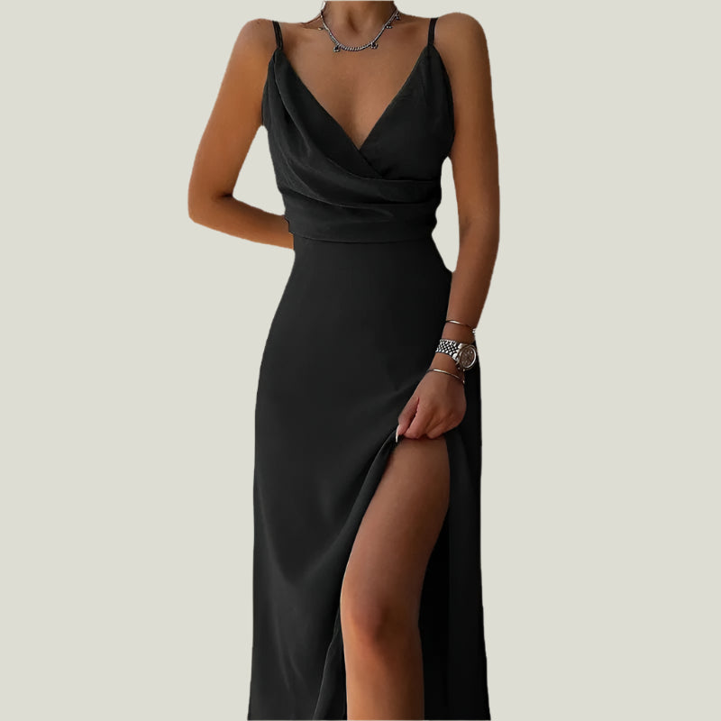 Drune | Elegantes Maxikleid Mit Verführerischem Schlitz Für Damen