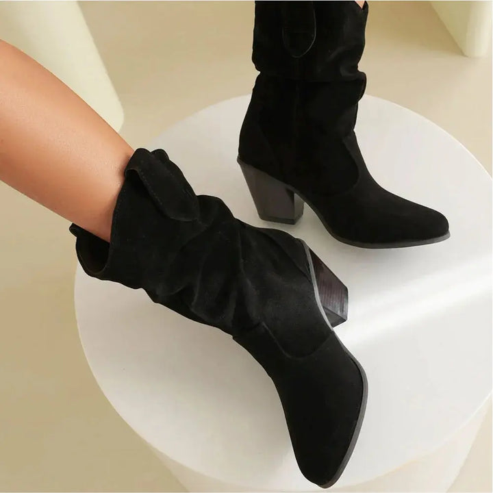 Drune - Damen Western Cowboy Stil Retro-Fashion-Stiefel