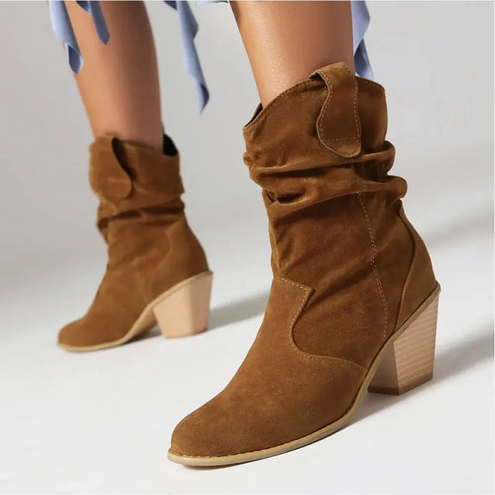 Drune - Damen Western Cowboy Stil Retro-Fashion-Stiefel