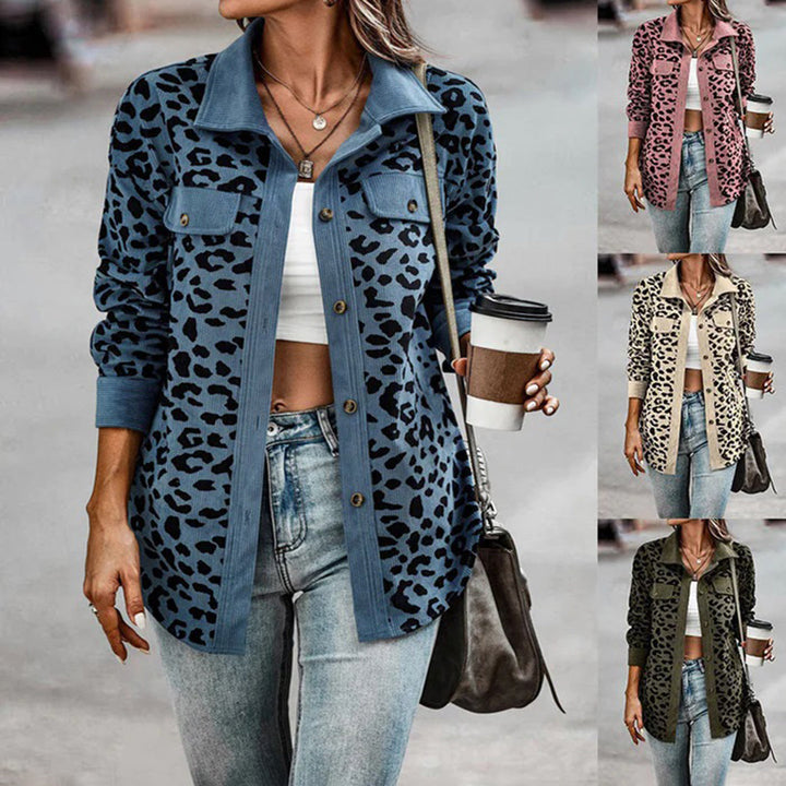Drune | Stilvolle Damenjacke mit Leopardenmuster