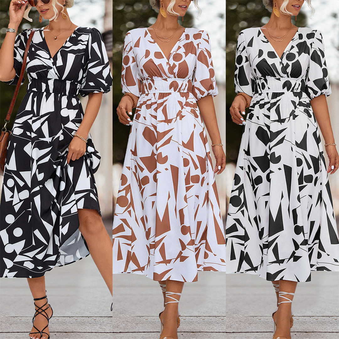 Drune | Midikleid Mit V-Ausschnitt Für Frauen