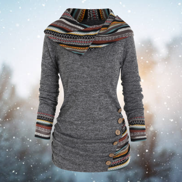 Drune | Lässiger Tribal-Hoodie für Damen – Stylisch und Bequem