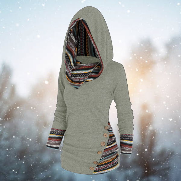 Drune | Lässiger Tribal-Hoodie für Damen – Stylisch und Bequem