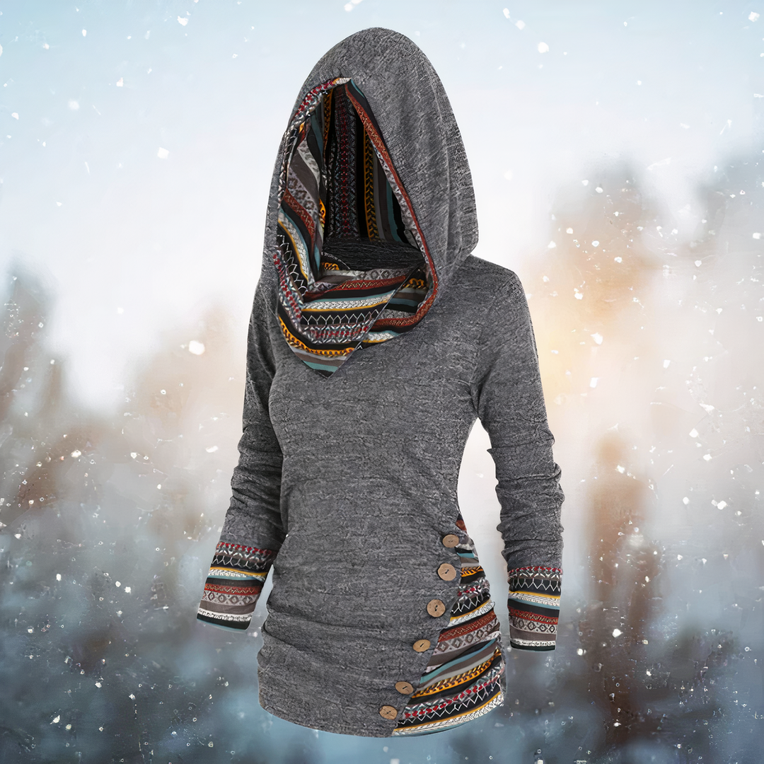 Drune - Stylische Tribal-Pullover Mit Kapuze