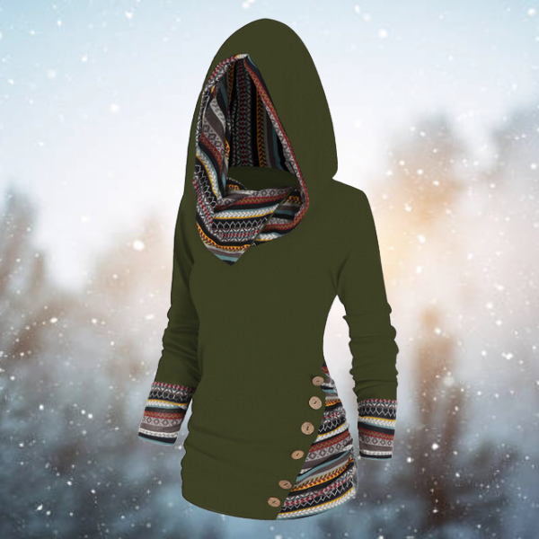 Drune | Lässiger Tribal-Hoodie für Damen – Stylisch und Bequem