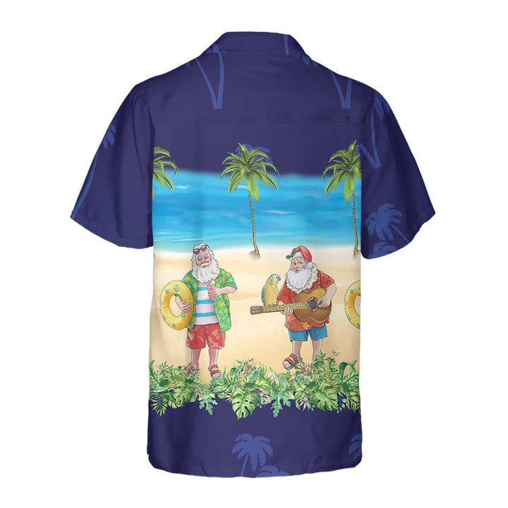 Drune | Aloha-Shirt Santa Hawaiian Shirt, Lustiges Santa Weihnachtsurlaub Shirt, Bestes Geschenk für Weihnachten