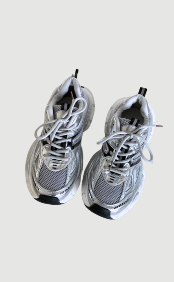 Drune | Chunky Mesh Sneaker Damen Bequeme & Sportliche Schuhe Mit Trendiger Sohle, Grau