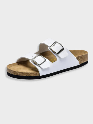 Drune | Lässige Zwei Riemen Ledersandalen Für Damen